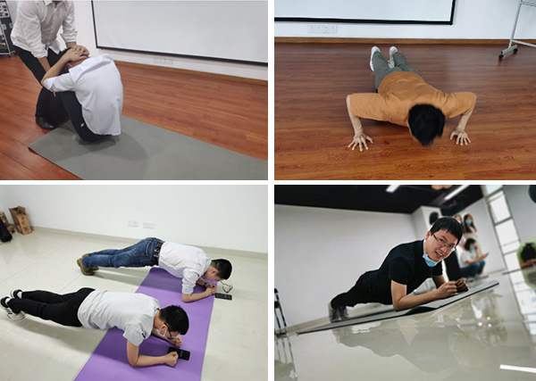 一分钟104个俯卧撑！壹定发举办全员体能测试